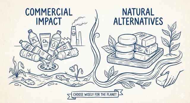 The Environmental Impact of Commercial Soaps and Shampoos: Why Natural Soaps and Shampoo Bars are Better Alternatives